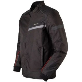 Resim Motosiklet Montu Reflektörlü 4 Mevsim Maxdura Kumaş Motor Montu Siyah 