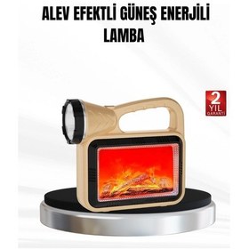 Resim Solar Alev Işığı Cob Teknolojili Taşınabilir El Feneri Ve Kamp Lambası Diğer 