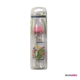Resim Bambino Cam Biberon 225 ml Blister Pembe B014 