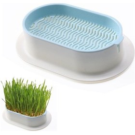 Resim Mufunye Kedi Çimi Ekici Hidroponik Yetiştirme Kiti İç Mekan Kedileri İçin Topraksız Üretim 