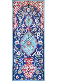 Resim Armada Çini 40X100 Cm Ed 704 Kobalt Saksılı Eldekoru Çini Pano 