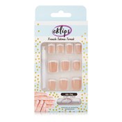 Resim Eklips Takma Tırnak French Bej Küt 24'lü 