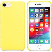 Resim Apple Iphone Se 2020 Kılıf Liquid Lansman Silikon Güneş Sarısı Microsonic