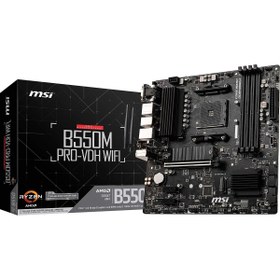 Resim MSI B550M PRO-VDH WIFI SOKET AM4 DDR4 4400(O.C.) M.2 Anakart 