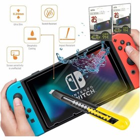 Resim Nintendo Switch Cam Ekran Koruyucu Tempered Class 9H Gizala