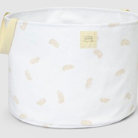 Resim Organik Pamuk Büyük Boy Saplı Oyuncak Sepeti Feather 25x35 cm - Feather / 25x35 cm 