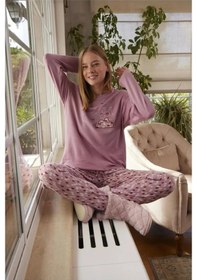 Resim Aydoğan Kadın Bisiklet Yaka Termal Pijama Takımı 30021p- 1 Adet Pembe 