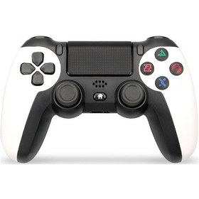 Resim Sones Km048 Ps4 İçin Bluetooth Kablosuz Oyun Kumandası 4.0 Işık Çubuğuyla Şık Beyaz 