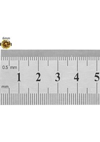 Resim Altın Renk Zirkon Taşlı 6 Mm Mıknatıslı Deliksiz Küpe 1 Çift Manyetik Fake Küpe 