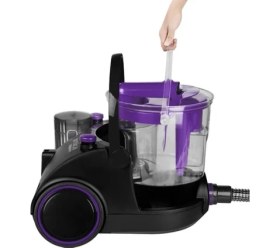 Resim Arnica 850W Toz Torbasız Bora ET11133 Su Filtreli Süpürge, Hepa 13 Filtre, Siyah-Mor 