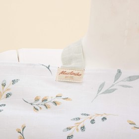 Resim Çift Katlı Muslin Emzirme Önlüğü - Yapraklar 