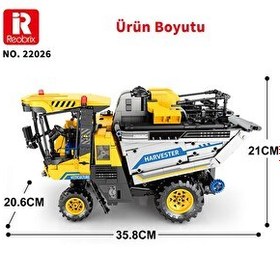 Resim Reobrix Technic 22026 Üzüm Hasat Makinesi Grape Harvester Yaratıcı Yapı Blok Seti Building Blocks- 2206 Parça 