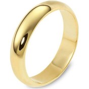 Resim Klasik Alyans 14 Ayar Altın Oval Orta Genişlik 5.90 Gram 