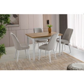 Resim 3001 Mdf Mutfak Masa Takımı Safir Meşe 