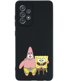 Resim mooodcase Samsung Galaxy A53 Uyumlu Sünger Bob Ve Patrick Star Desenli Premium Silikonlu Lansman Telefon Kılıf 