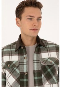 Resim U.s. Polo Assn. Erkek Açık Haki Gömlek Desenli 50308257-vr183 Acık Hakı 