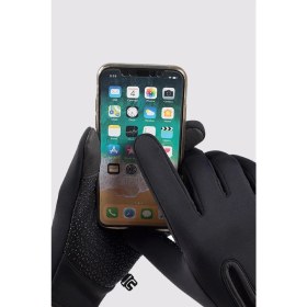 Resim Külah Kaymaz Dokunmatik Fermuarlı Eldiveni Doğa Yürüyüşü Eldiveni 