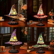 Resim Elle Boyalı LED Cadı Şapka Lambası - USB Güçlü Cadılar Bayramı Süslemesi, Ev, Parti veya Hediye için Parlayan Etki, Vintage Gotik Masaüstü Dekor - Mor, Kırmızı, Mavi, Yeşil, Sarı, Turuncu, Siyah - Güvenli USB İşletimi (36V) - Cadılar Bayramı, Noel, Paskalya, Şükran Günü, Hanuka için Mükemmel - Cadı Şapka Aydınlatma Merkezi, Şenlikli Aydınlatma, Fantazi Teması, Detaylı El Sanatları, Dekoratif Işık, Tatil Alıcıları, Cadılar Bayramı Süslemesi, Figür, Ev Dekoru için Süs 