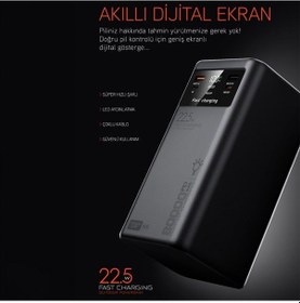 Resim Powerway Pd80 80.000mah 22.5w Pd & Qc 3.0 Hızlı Şarj Destekli Dijital Göstergeli Powerbank Diğer 