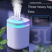 Resim 3L Büyük Kapasiteli 3 Nozullu Nemlendirici, Taşınabilir Masaüstü Nemlendirici, Çok Fonksiyonlu Atomizer, Büyük Kapasiteli Ev Yüksek Sis Masaüstü Nemlendirici, Yatak Odası ve Masaüstü Nemlendirici için Uygun, Ev Yatak Odası Nemlendirici 