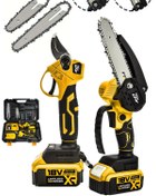 Resim Newstar New Star 2'Li Set Çelik Şanzıman Şarjlı Dal Budama & Testeresi Sarı 