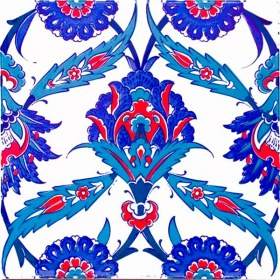 Resim Armada çini 20x20 Cm Ac 30 İznik Desenli Kütahya Çini Pano Seramik 