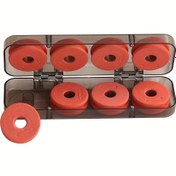 Resim Anmuka Kompakt Olta Hattı Düzenleyici - Dayanıklı ABS, Şeffaf Kırmızı, Verimli Ana Hat Yönetimi için 8 Makaralı, Taşınabilir Balıkçılık Ekipman Aksesuar Kutusu 