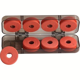 Resim Anmuka Kompakt Olta Hattı Düzenleyici - Dayanıklı ABS, Şeffaf Kırmızı, Verimli Ana Hat Yönetimi için 8 Makaralı, Taşınabilir Balıkçılık Ekipman Aksesuar Kutusu 