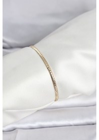 Resim Cm 14k Gold Renk Yassı Zincir Model Kadın Bileklik Diğer 