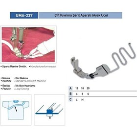 Resim ofisturka Uma çift Kıvırma Şerit Apara(ayak Ucu)20x5mm/uma-237(ks66) E5348 