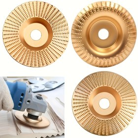 Resim 3 adet Metal Ahşap İşleme Taşlama Tekerleği Seti - Açı Taşlama Makinesi Parlatma Kiti, Ultra Dayanıklı, 125mm Çoğu Açı Taşlama Makinesine Uygun, Üç Parça Kombinasyonu Kalın Taşlama / İnce Parlatma / Kenar Kesme Gereksinimlerini Karşılar 