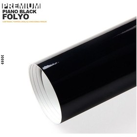 Resim Piano Black Parlak Siyah Cam Tavan Görünümlü Folyo 80cm X 152cm 