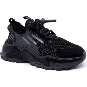 Resim M.P 3449 Çocuk Siyah Yürüyüş Koşu Ayakkabı Siyah 