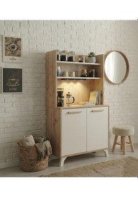 Resim Kuzeylife Sierra Kahve Köşesi Safir Meşe Beyaz 