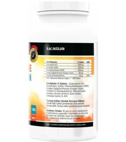 Resim Glukozamin Chondroitin Msm Vitamin D Collagen 180 Tablet 