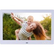 Resim 10 İnç Geniş Lcd Ekranlı Dijital Fotoğraf Çerçevesi 1024 600 Yüksek Çözünürlüklü Elektronik Fotoğraf Çerçeves 