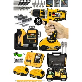 Resim Germany Çift Akülü 12 Köşe 360° Otomatik Hizalamalı Lazer Metre - Matkap - Sarı 