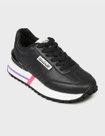 Resim Versace Kadın Marka Logolu Rahat Taban Bağıcıklı Siyah1 Sneaker 75VA3SH1ZP346-899 