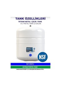 Resim Aqua Bella Blue Su Arıtma Cihazı 8 Lt Çelik Tanklı Nsf Sertifikalı 