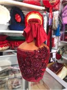 Resim Nilce Organizasyon Kadife aplikli testi bordo 