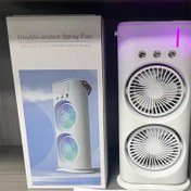 Resim Taşınabilir USB Çift Fanlı Klima – Üç Nemlendiricili, Hızlı Soğutma Sistemi: Ev, Araba ve Kamp Kullanımı İçin İdeal. USB ile Çalışır, Pil Gerekmez 