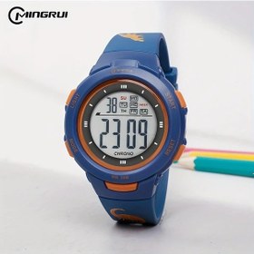 Resim Elmpaly Mingrui Çocuk Dijital Saati 1 İnç Su Geçirmez Mavi Turuncu Dinozor Diğer 