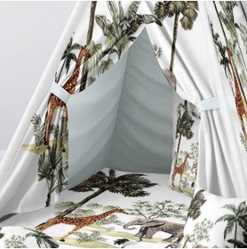 Resim instababyrooms Çocuk Oyun Çadırı Safari Hayvanları Dijital Baskılı 