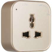 Resim Fosenze Evrensel Üç Prizli Ray Sistemi Adaptörü - Kolay Kurulum, Esnek Kullanım, Ofis Ve Ev İçin İdeal Altın 