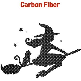 Resim Karbon Fiber-l 28cm X 39cm-yaratıcı Cadı Araba Araba Plakası Çizik Kapağı Çıkarılabilir Oto Dekorasy 