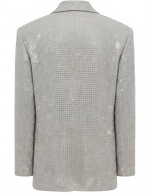 Resim Crystal-Embellished Tailored Blazer - 34 / Gray 