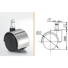 Resim Lena Ofis Ofis Koltuğu Yedek Parça 5 Adet-Döner Krom Tekerlek A Class 