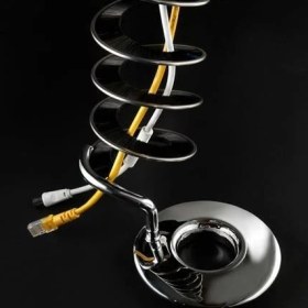 Resim Dizaynaks Kablo Kanalı Dikey Krom Parlak 1100 Mm. 