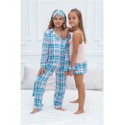 Resim For You Kids 7 Li Pembe Biyeli Ekoseli Pijama Takımı Diğer