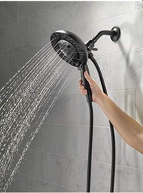 Resim 5-spray In2ition Çift Duş Başlığı, El Spreyi, H2okinetic Mat Siyah Duş Başlığı, Hortum, Duş Başlıkları, El Duş Başlıkları, Manyetik Yerleştirme, Mat Siyah 58480-bl25-pk Açık Mavi 